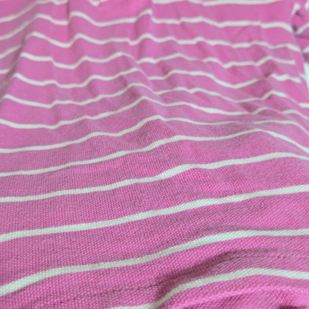 Polo Ralph Lauren Boys Pink Striped Short Sleeve Polo Shirt 7 Preppy Classic